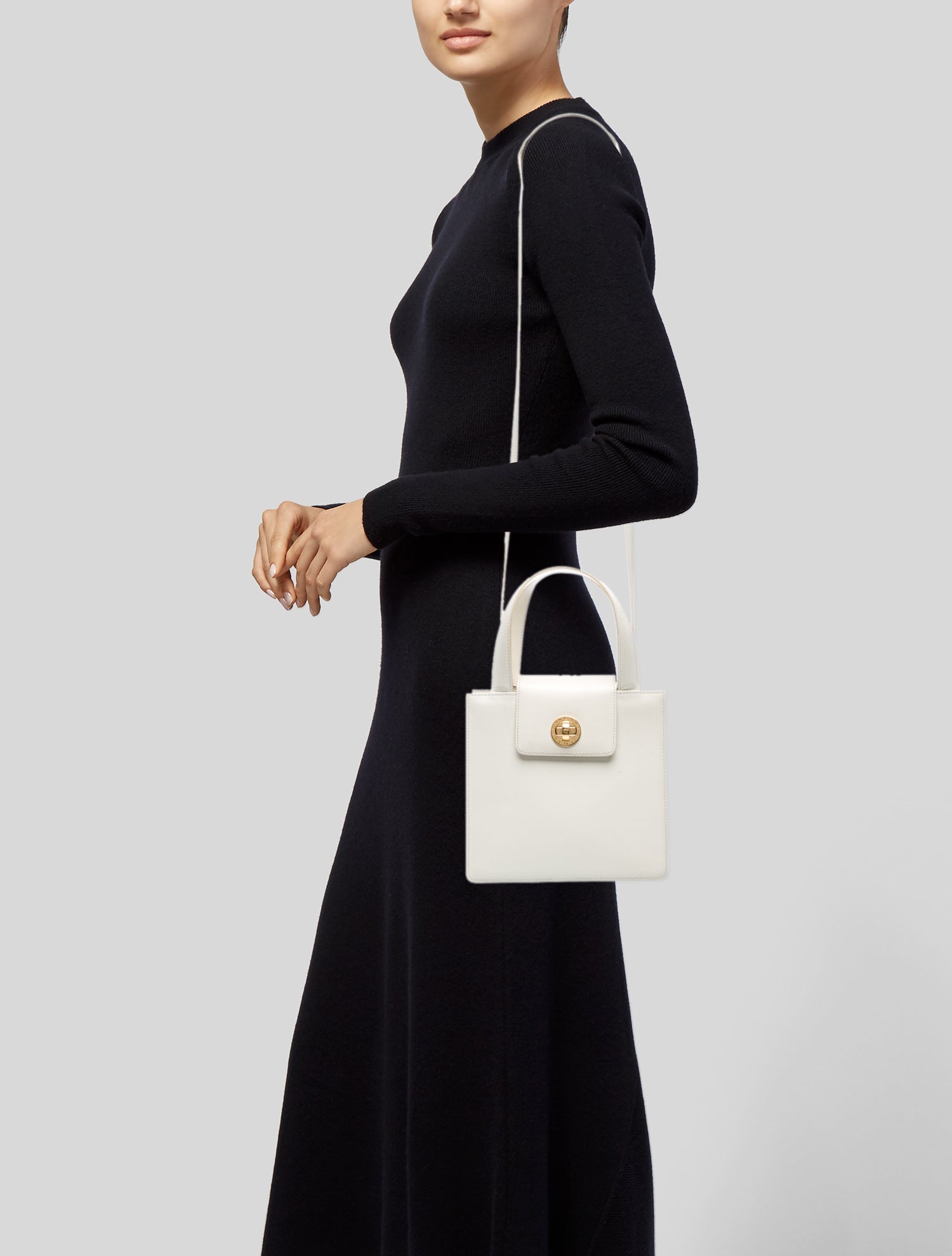 Bvlgari Leather Top Handle Bag