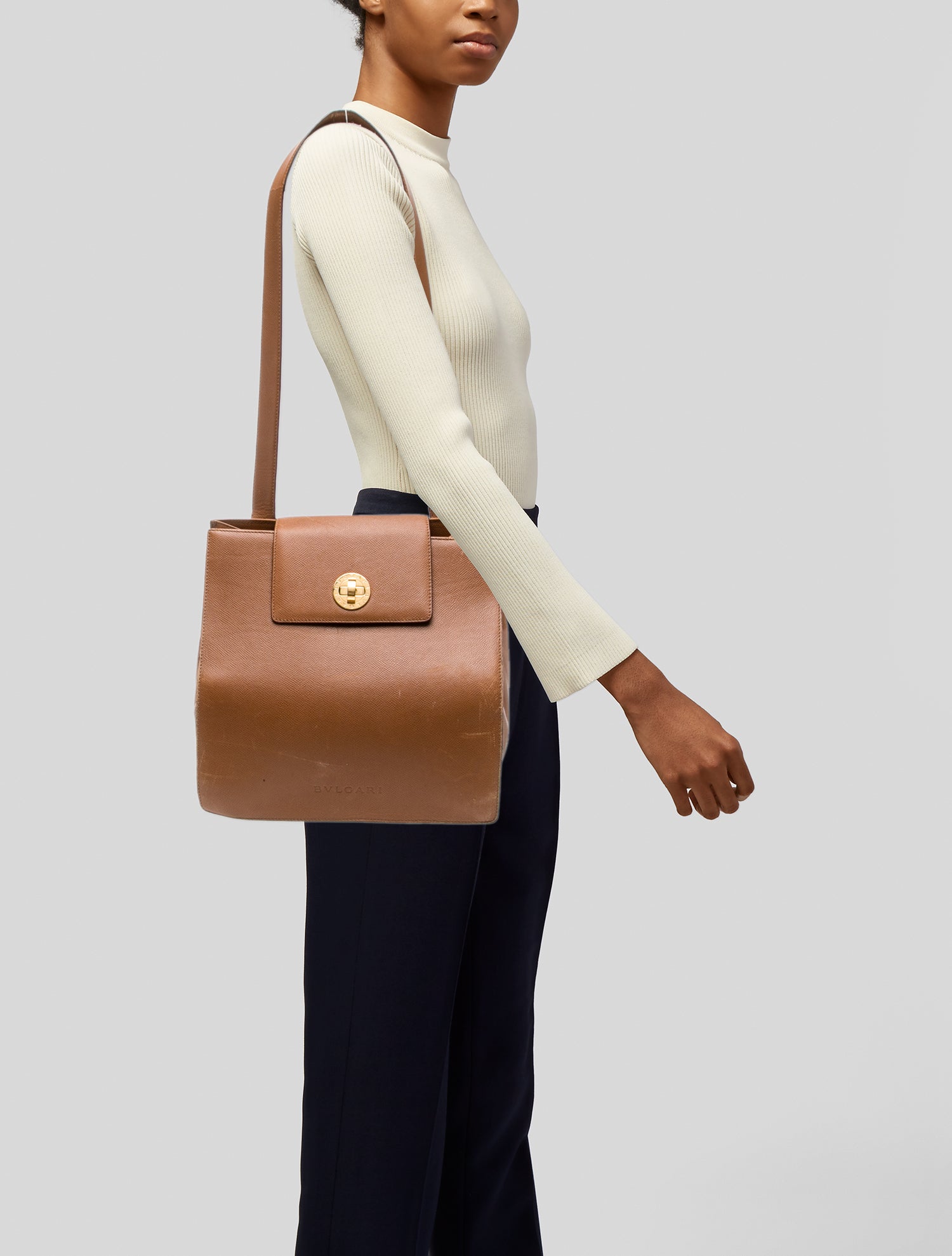 Bvlgari Leather Shoulder Bag