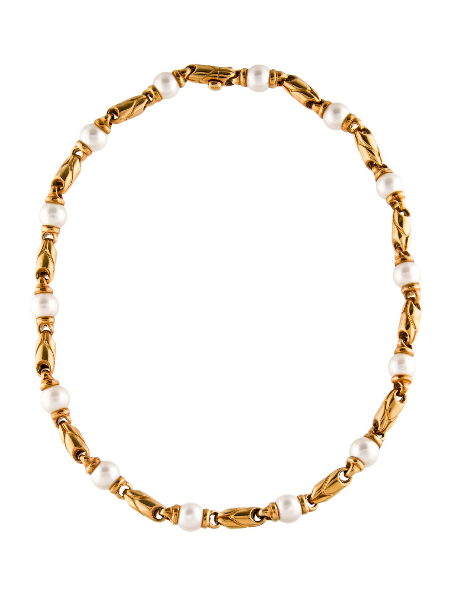 Bvlgari 18K Pearl Passo Doppio Collar Necklace