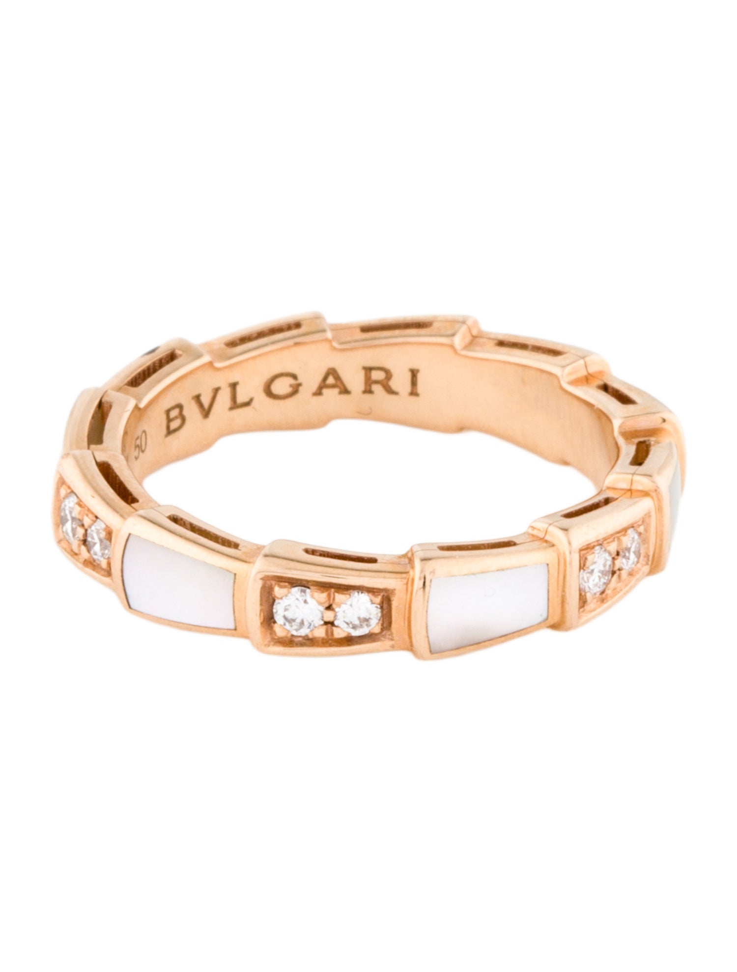 Bvlgari 18K Diamond Serpenti Viper Ring