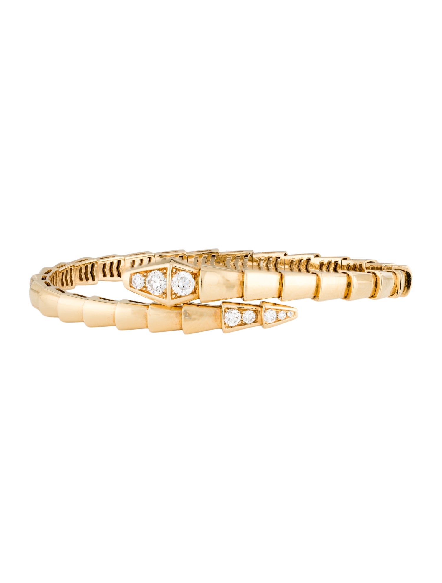 Bvlgari 18K Diamond Serpenti Viper Bracelet