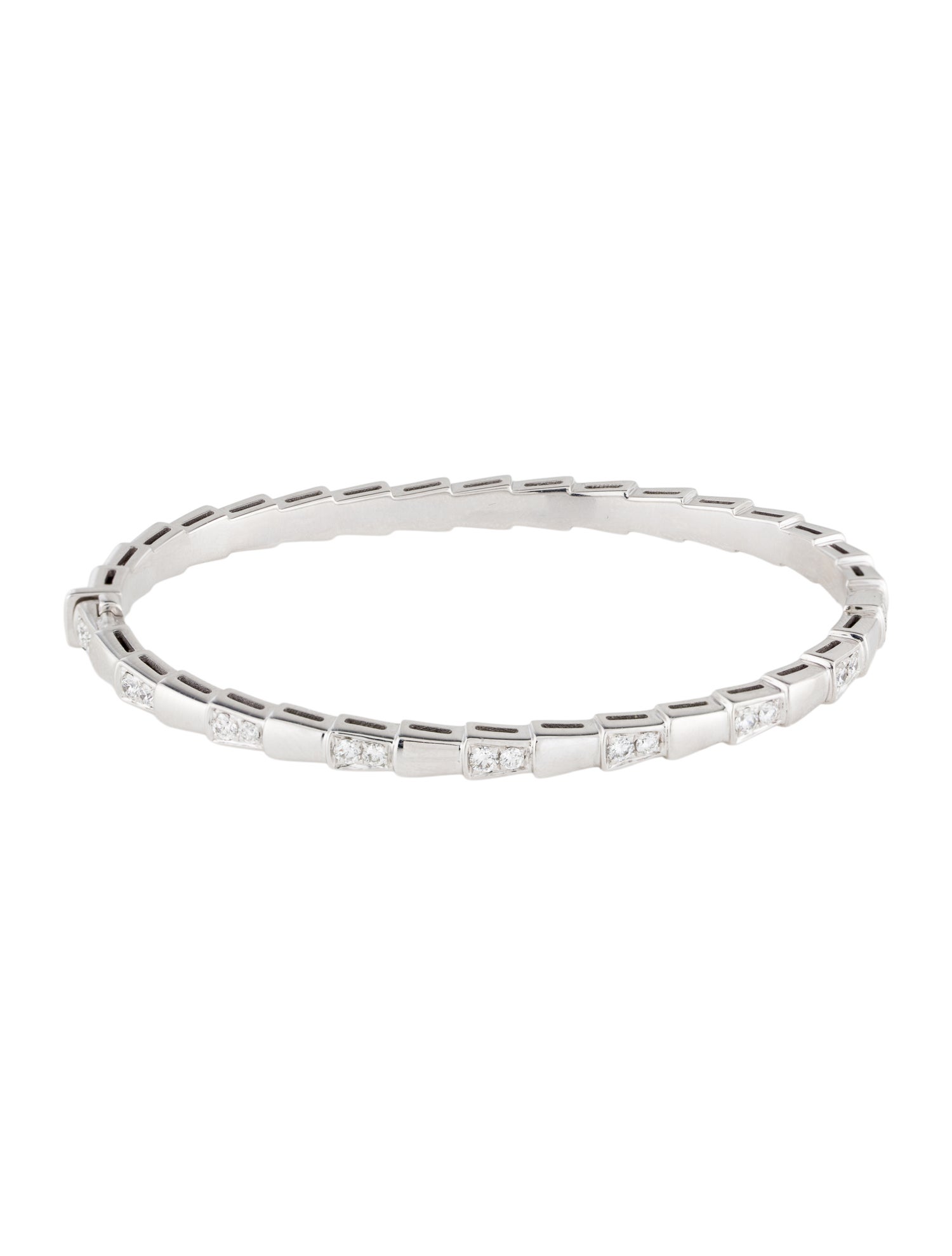Bvlgari 18K Diamond Serpenti Viper Bangle
