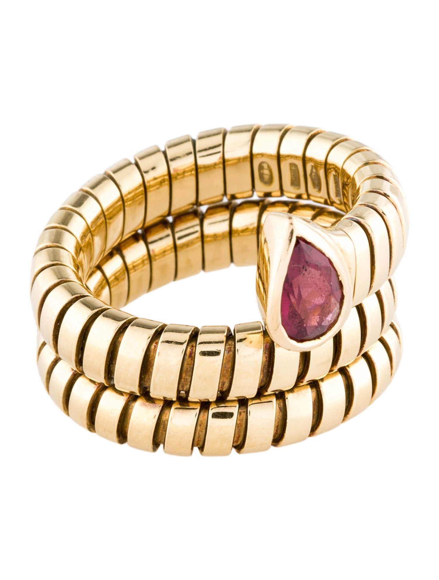 Bvlgari 18K Tourmaline Serpenti Tubogas Band