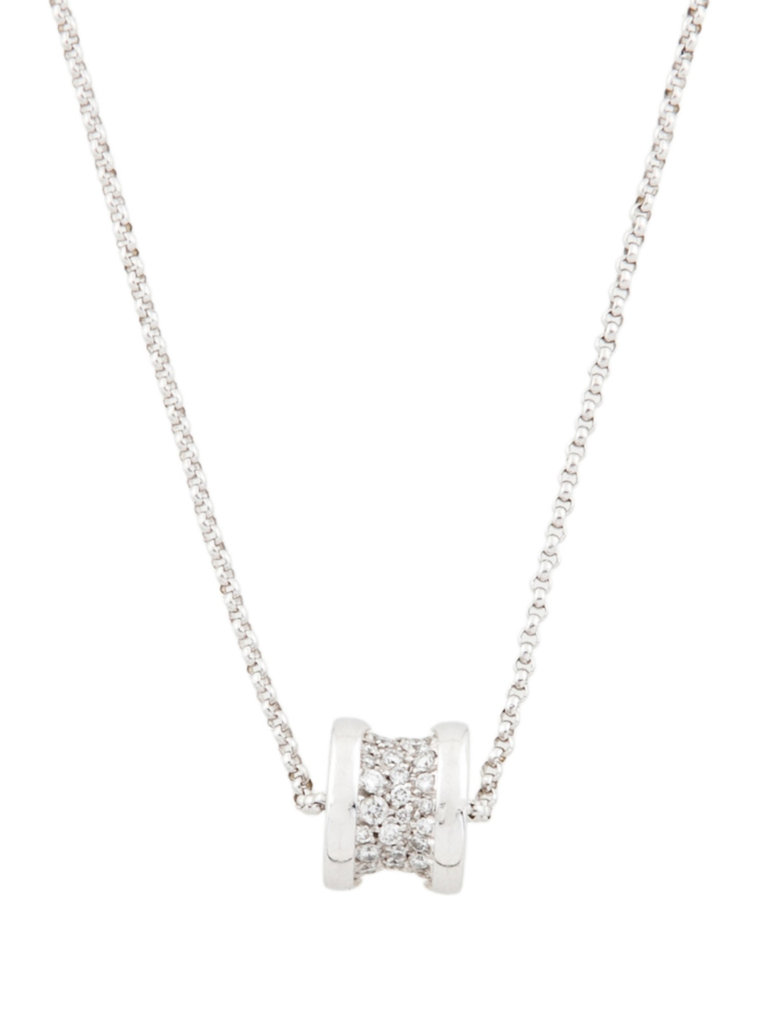 Bvlgari 18K Diamond B.zero1 Pendant Necklace