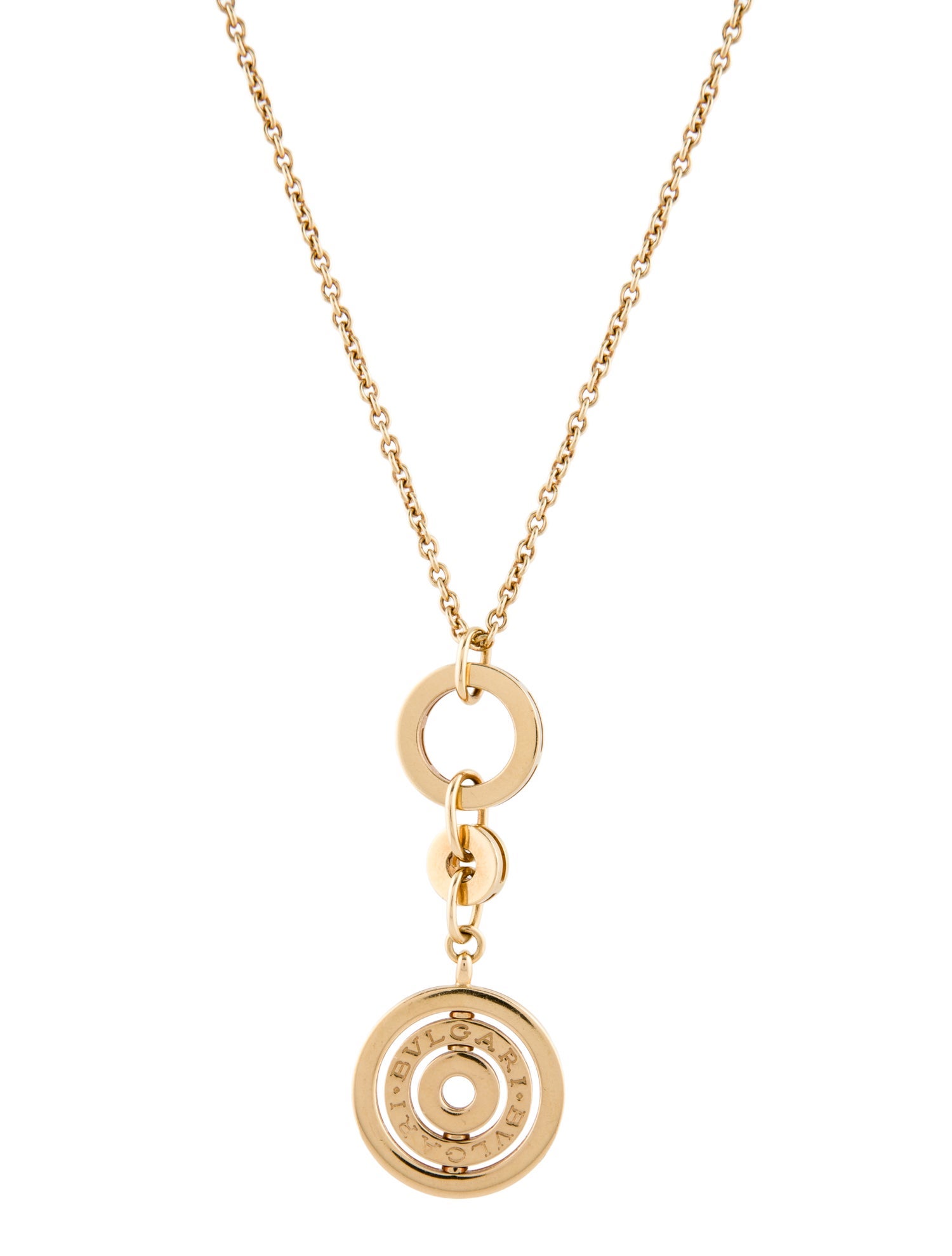 Bvlgari 18K Astrale Cerchi Pendant Necklace