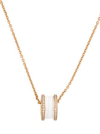 Bvlgari 18K Diamond & Ceramic B.zero1 Necklace