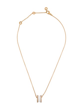 Bvlgari 18K Diamond & Ceramic B.zero1 Necklace