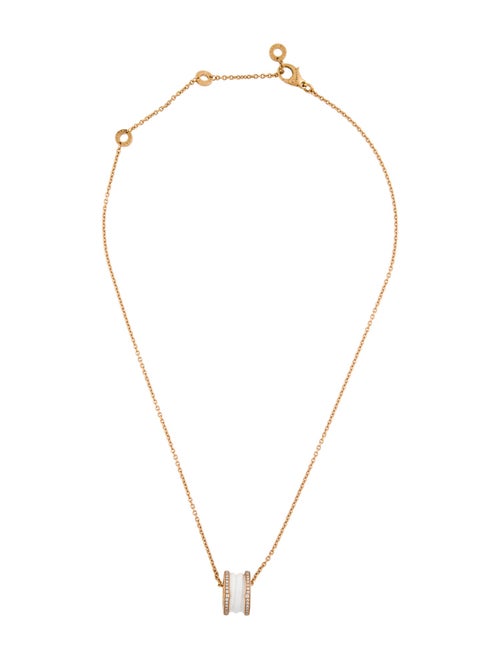 Bvlgari 18K Diamond & Ceramic B.zero1 Necklace