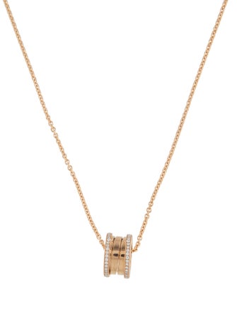 Bvlgari 18K Diamond B.zero1 Pendant Necklace