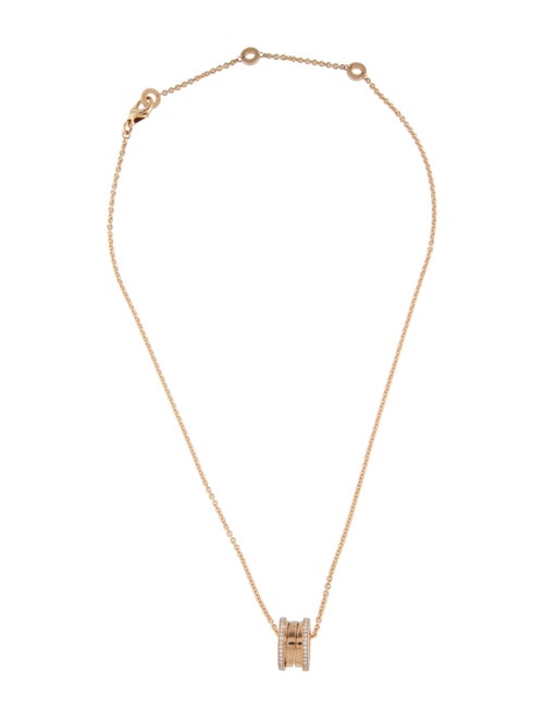 Bvlgari 18K Diamond B.zero1 Pendant Necklace