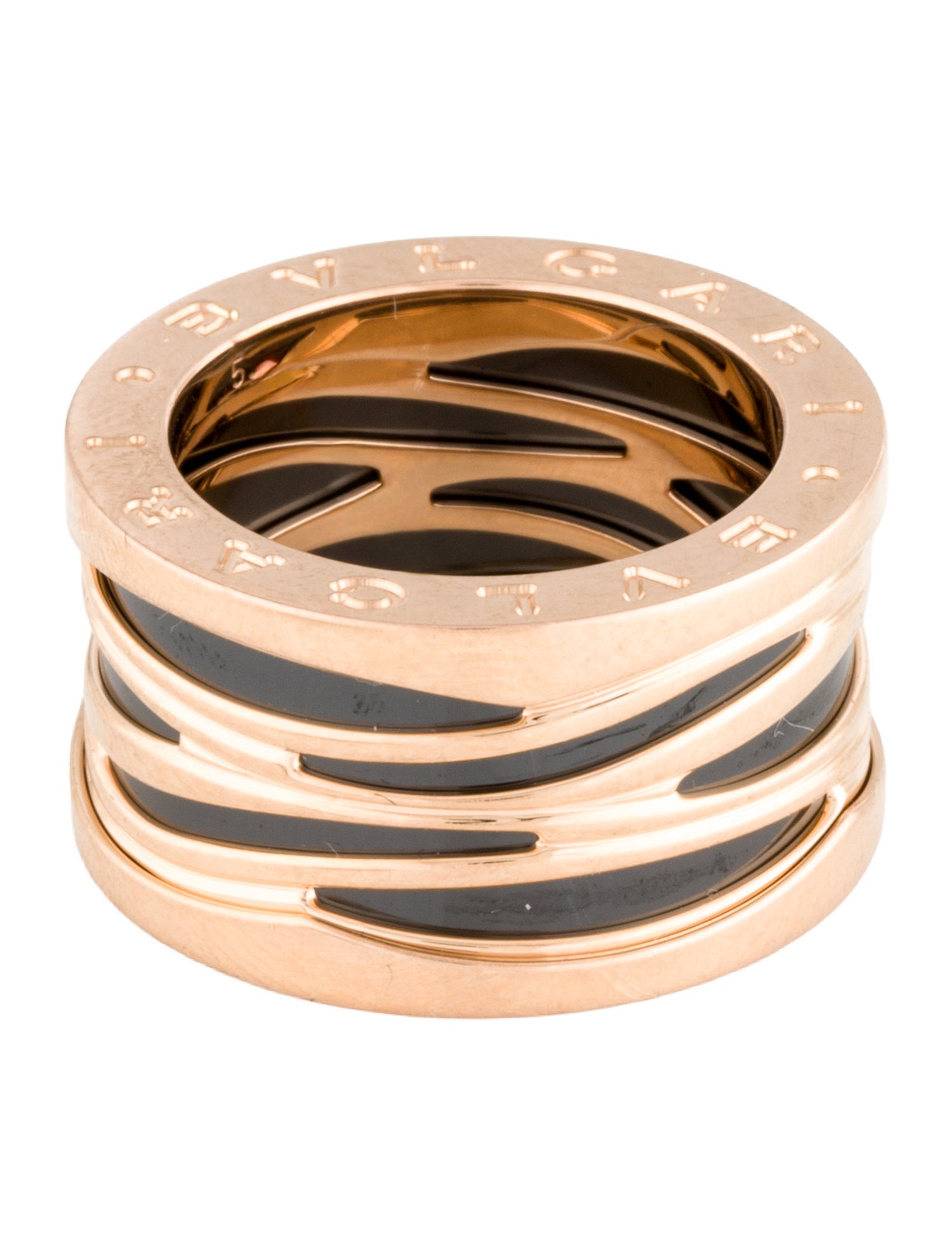 Bvlgari 18K Ceramic B.zero1 Design Legend Ring