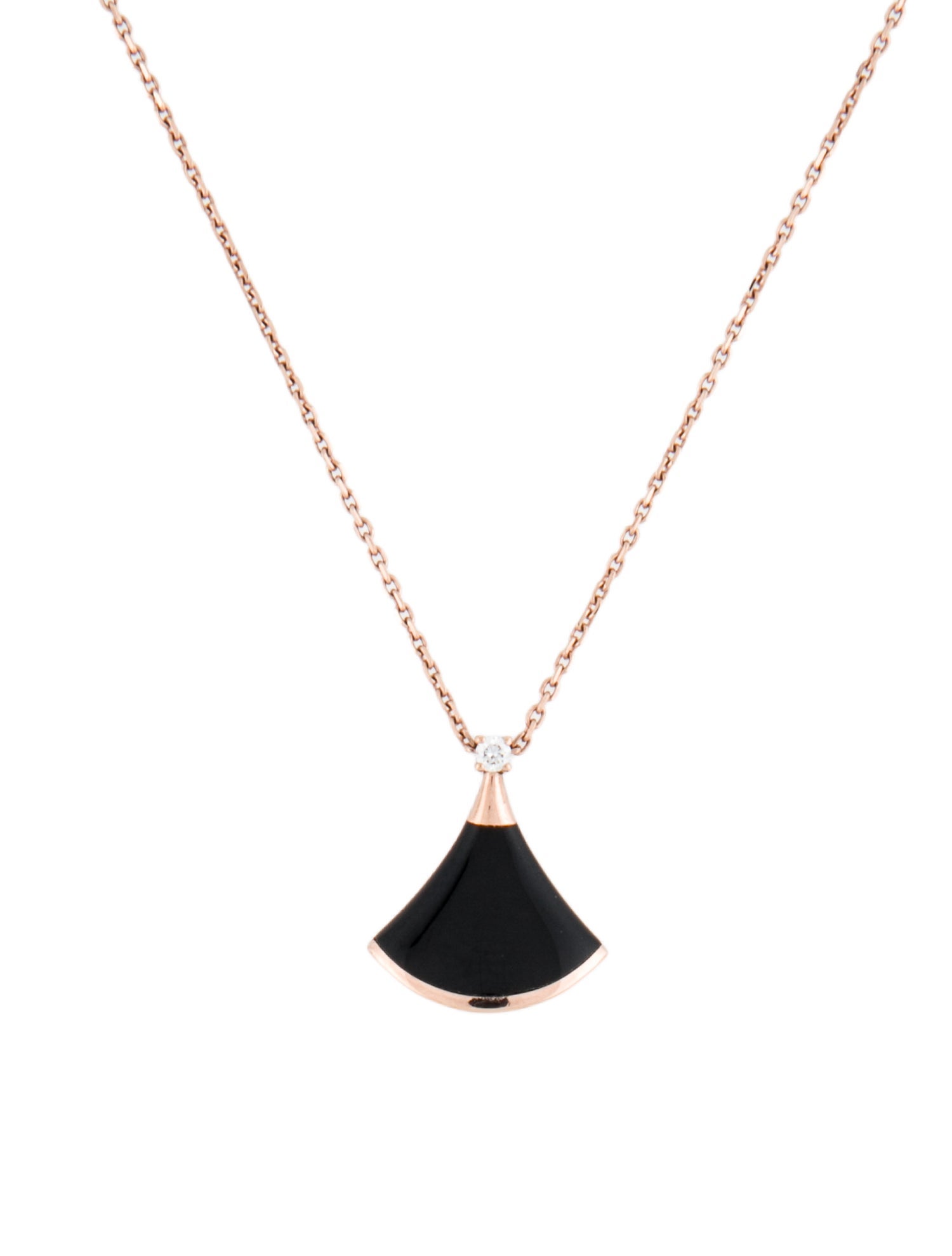 Bvlgari 18K Onyx & Diamond Divas' Dream Pendant Necklace