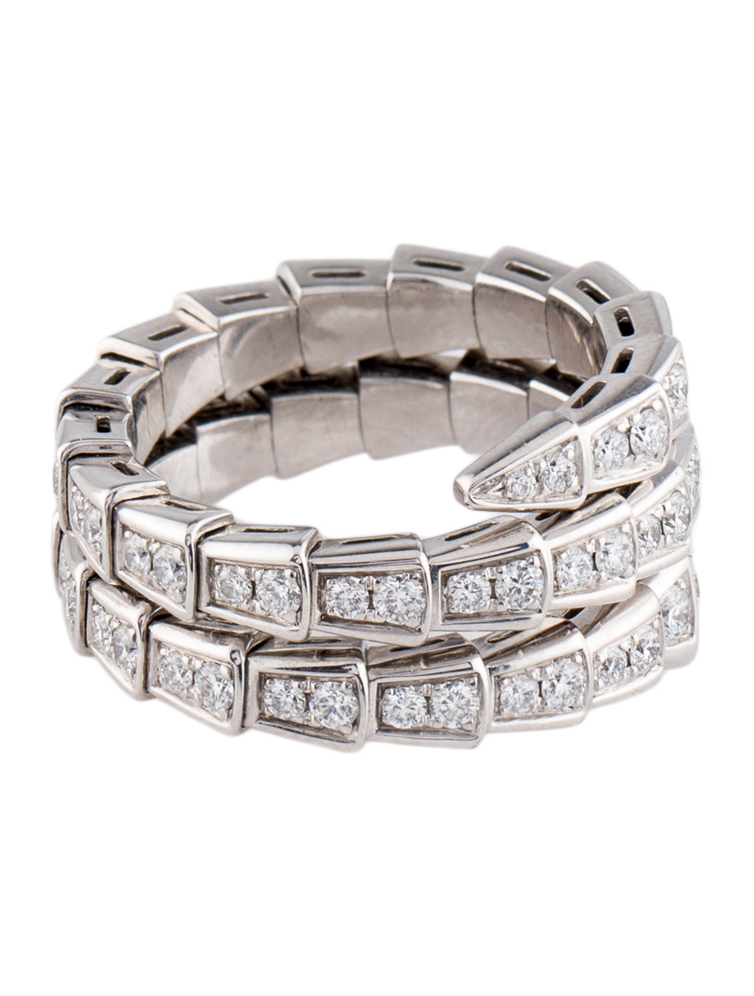 Bvlgari 18K 1.32ctw Diamond Serpenti Band