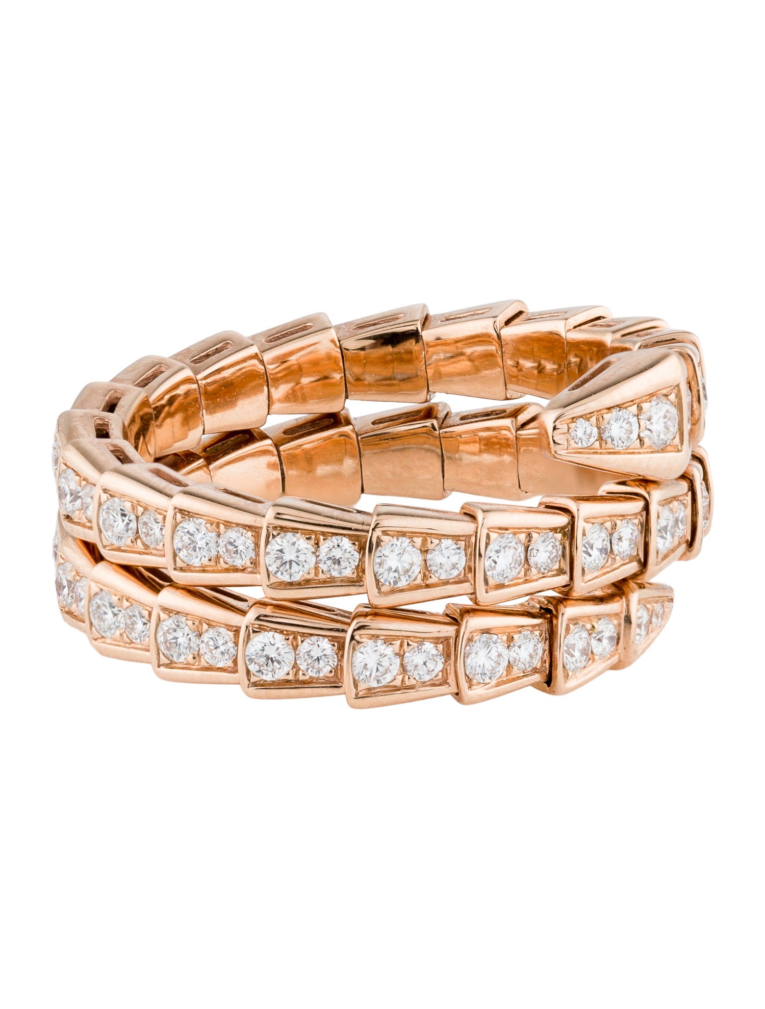 Bvlgari 18K Diamond Serpenti Ring