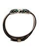 Bvlgari Leather & Enamel Double Coil Wrap Bracelet