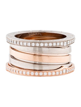 Bvlgari 18K Diamond B.zero1 Labyrinth Ring
