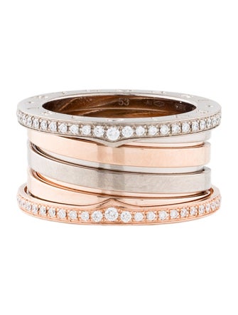 Bvlgari 18K Diamond B.zero1 Labyrinth Ring