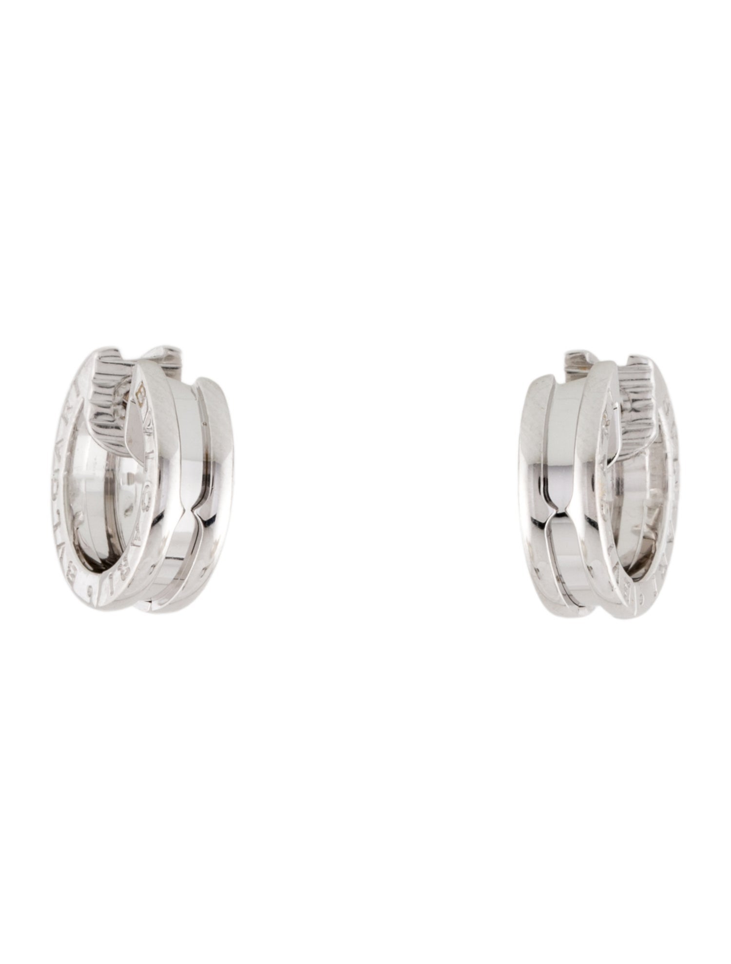 Bvlgari 18K B.zero1 Hinged Huggie Earrings
