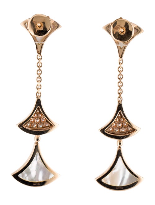Bvlgari 18K Mother of Pearl & Diamond Divas' Dream Drop Earrings