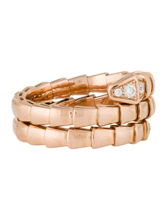 Bvlgari 18K Diamond Serpenti Viper Ring
