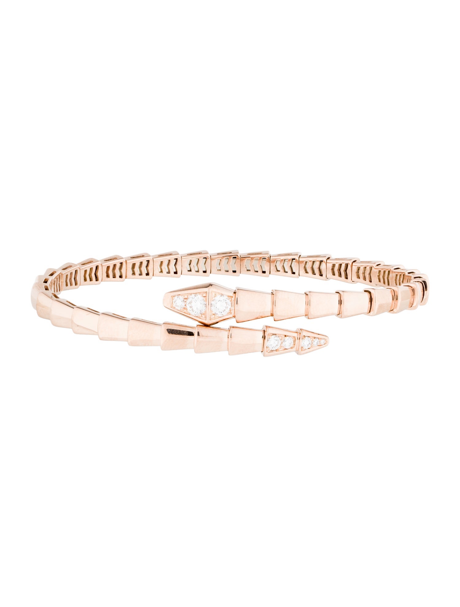 Bvlgari 18K Diamond Serpenti Viper Bracelet