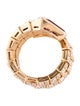 Bvlgari 18K Tourmaline & Diamond Serpenti Viper Band Ring
