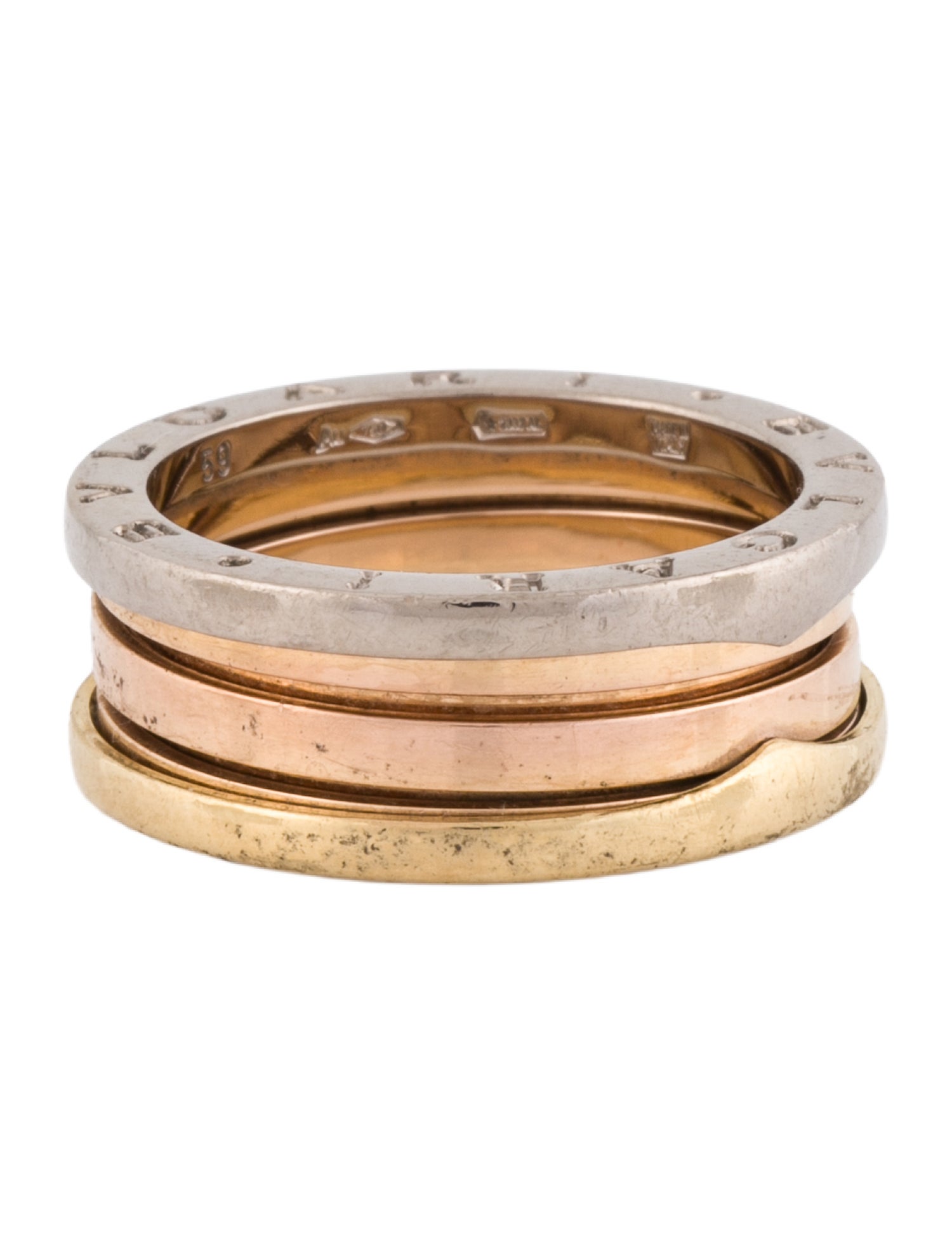 Bvlgari 18K Tri-Color B.zero1 Ring