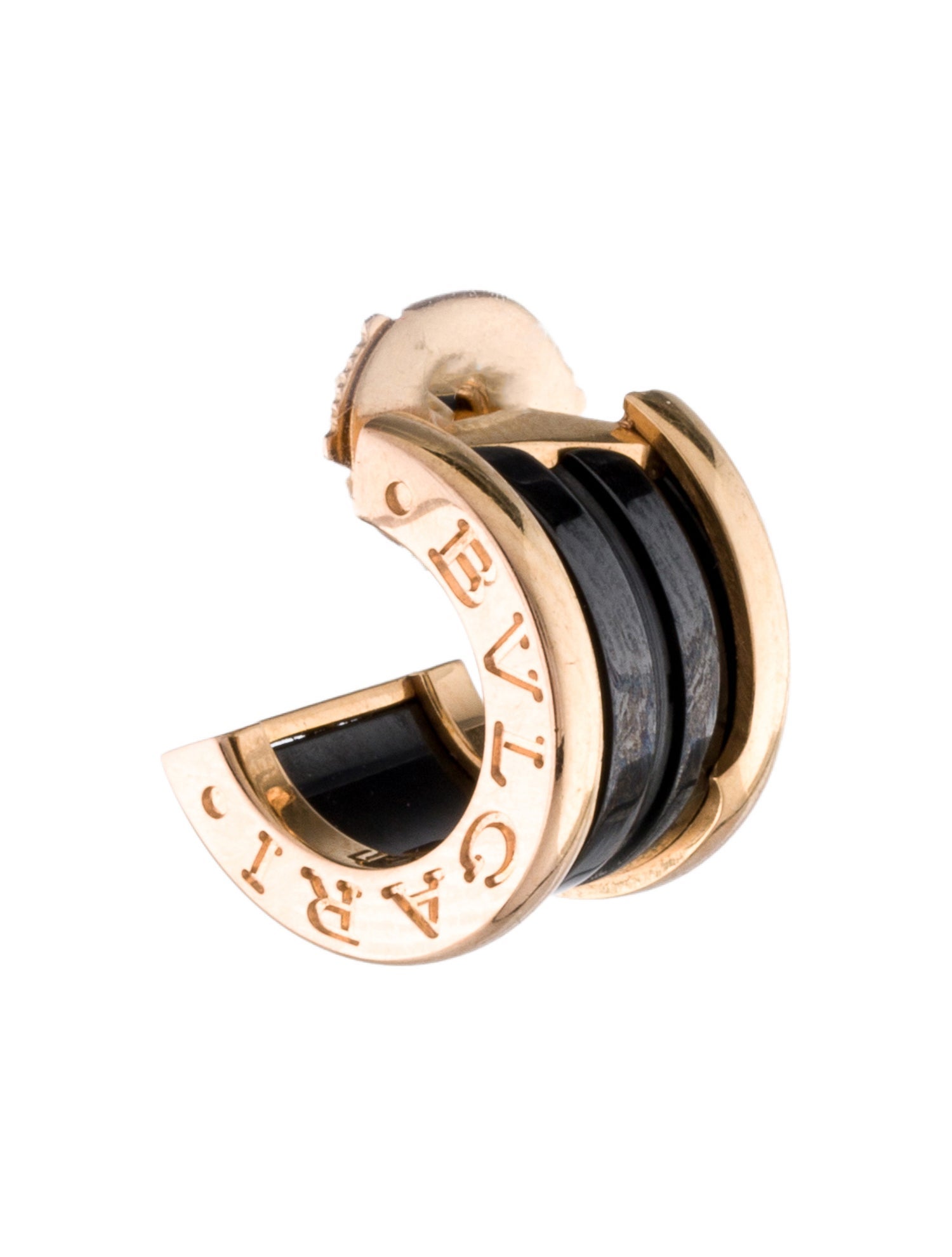 Bvlgari 18K Ceramic B.zero1 Huggie Earring