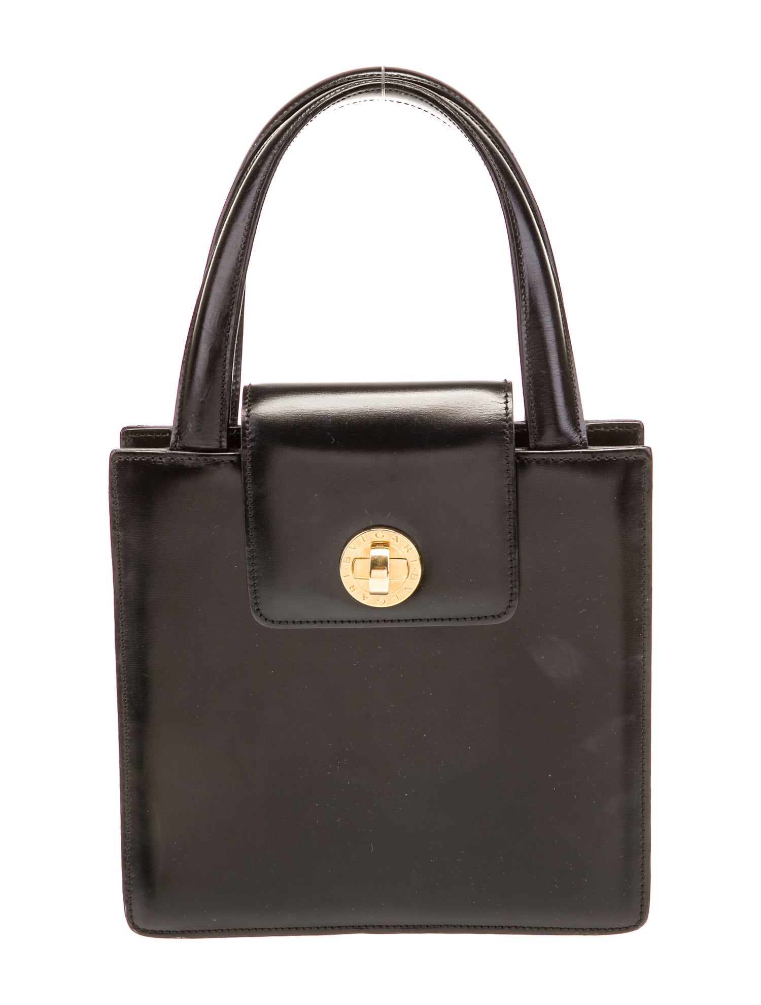 Bvlgari Leather Top Handle Bag