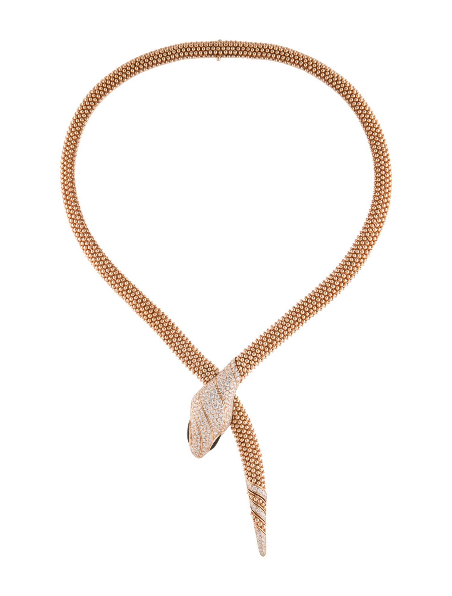 Bvlgari 18K Diamond & Onyx Serpenti Collar Necklace