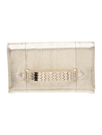 Bvlgari Embossed Leather Clutch