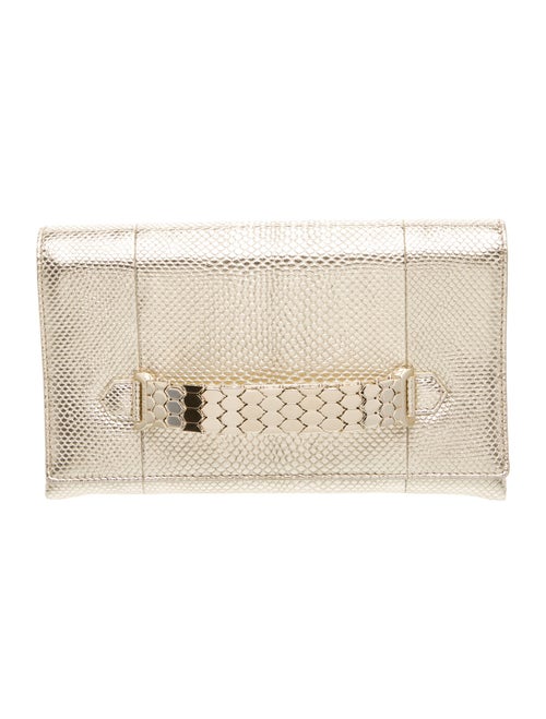 Bvlgari Embossed Leather Clutch