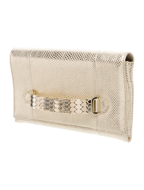 Bvlgari Embossed Leather Clutch
