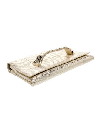 Bvlgari Embossed Leather Clutch