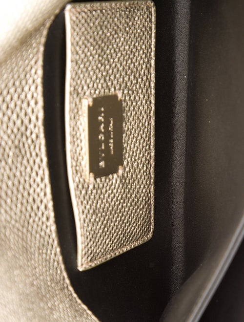 Bvlgari Embossed Leather Clutch