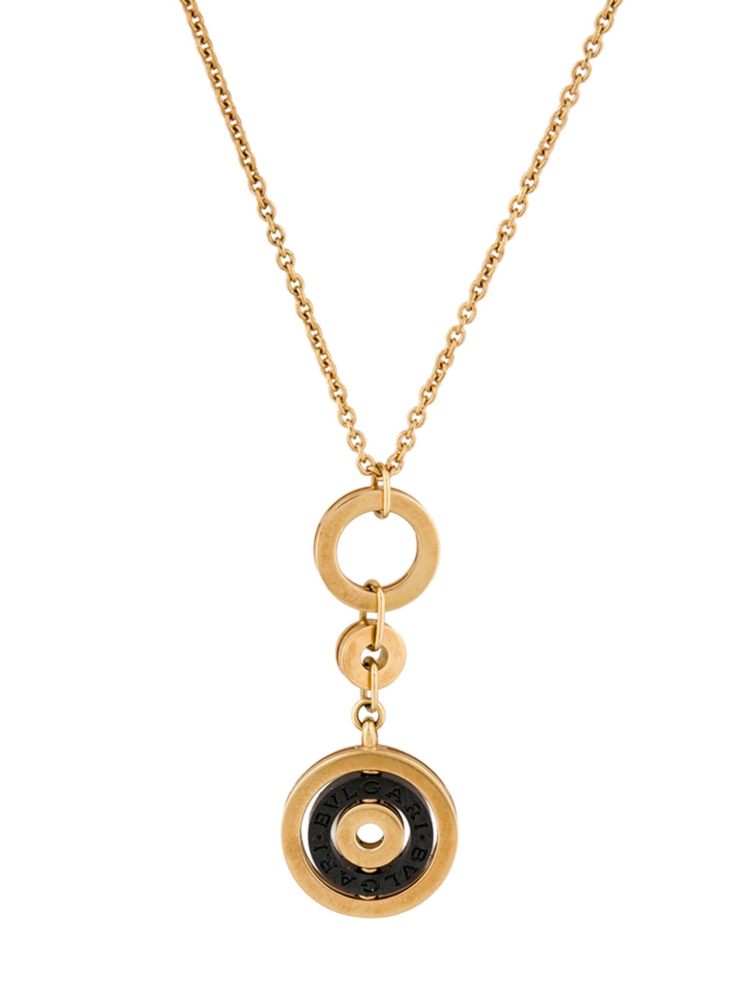 Bvlgari 18K Ceramic Cerchi Astrale Pendant Necklace
