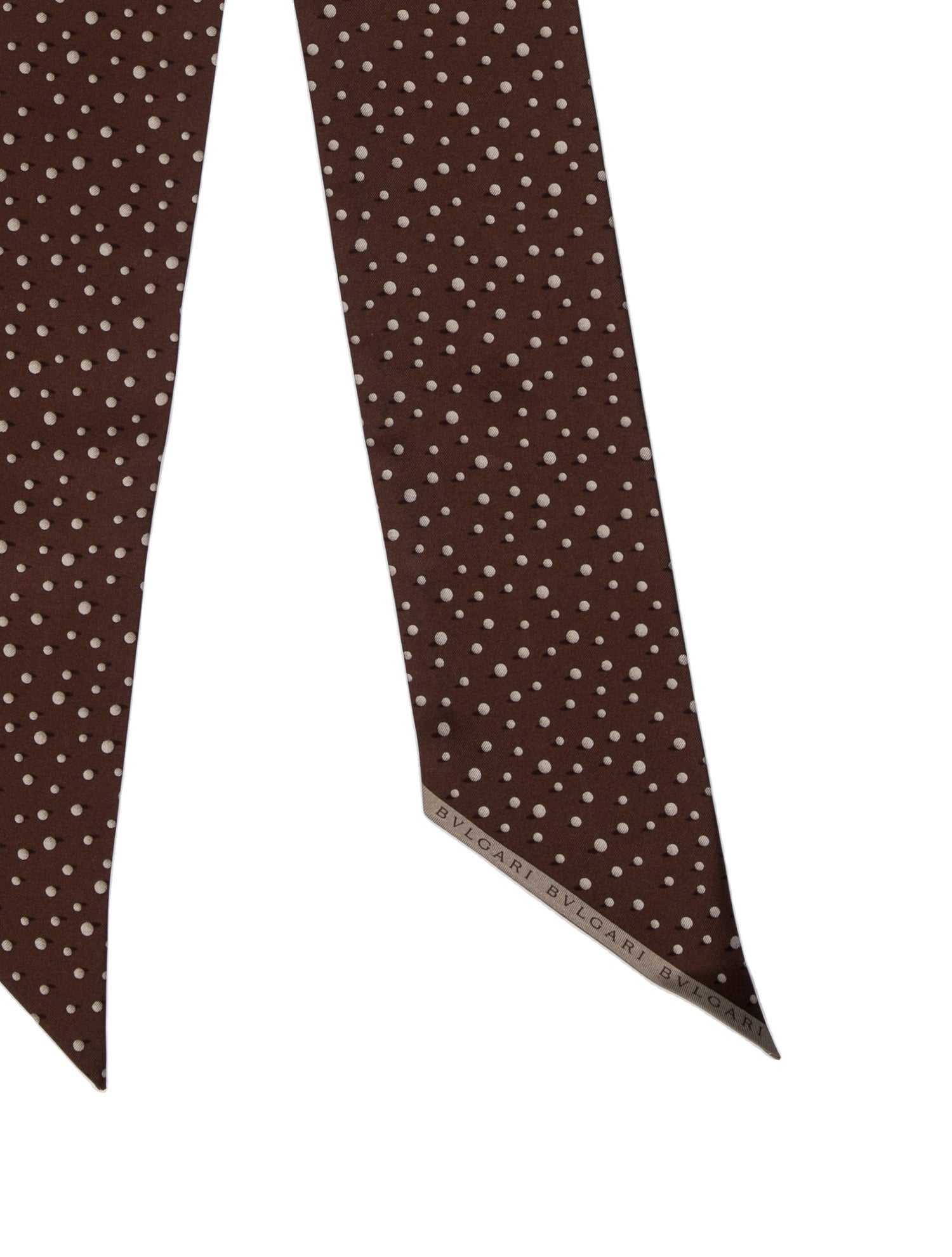 Bvlgari Silk Polka Dot Print Scarf w/ Tags