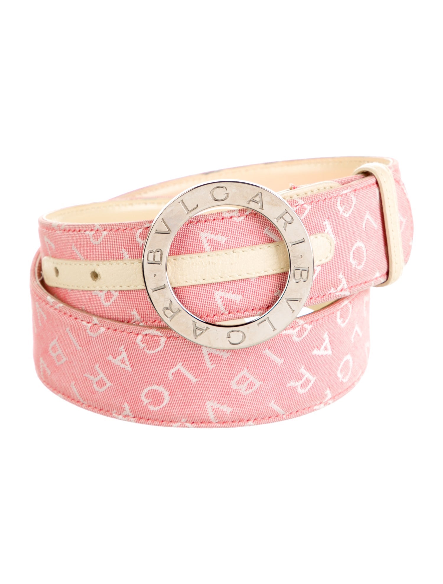 Bvlgari Leather Trim Embellishment Waist Belt