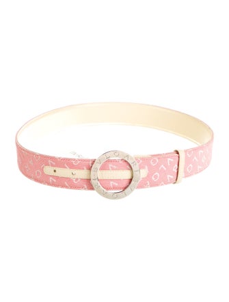 Bvlgari Leather Trim Embellishment Waist Belt