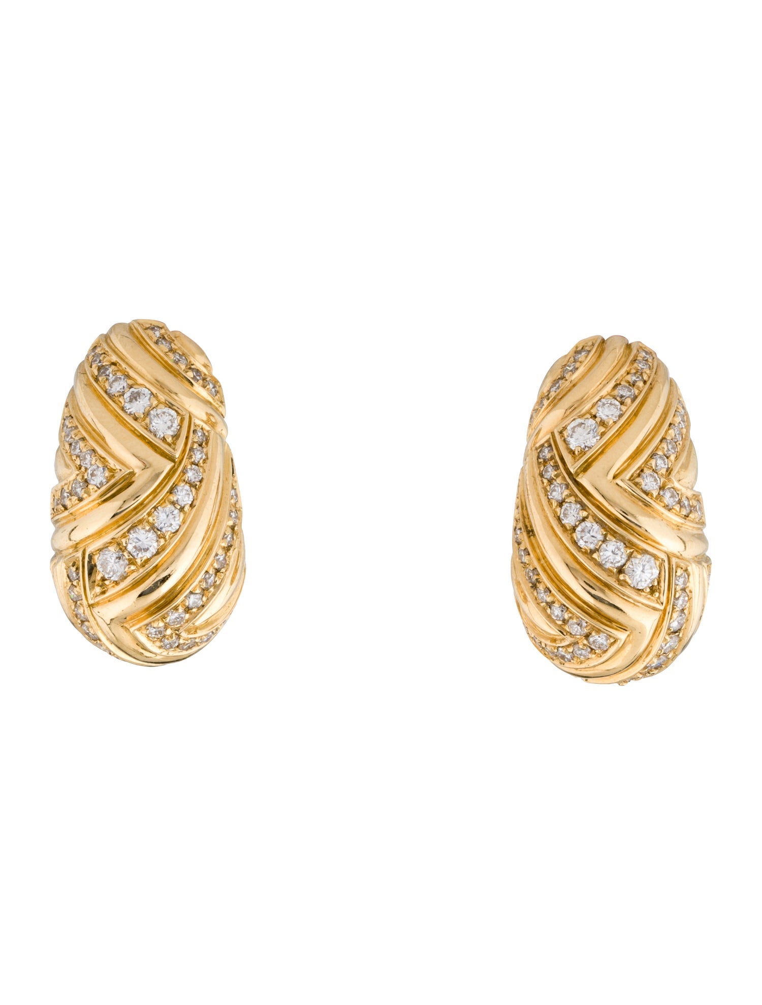 Bvlgari Vintage 18K 2.58ctw Diamond Clip-On Earrings