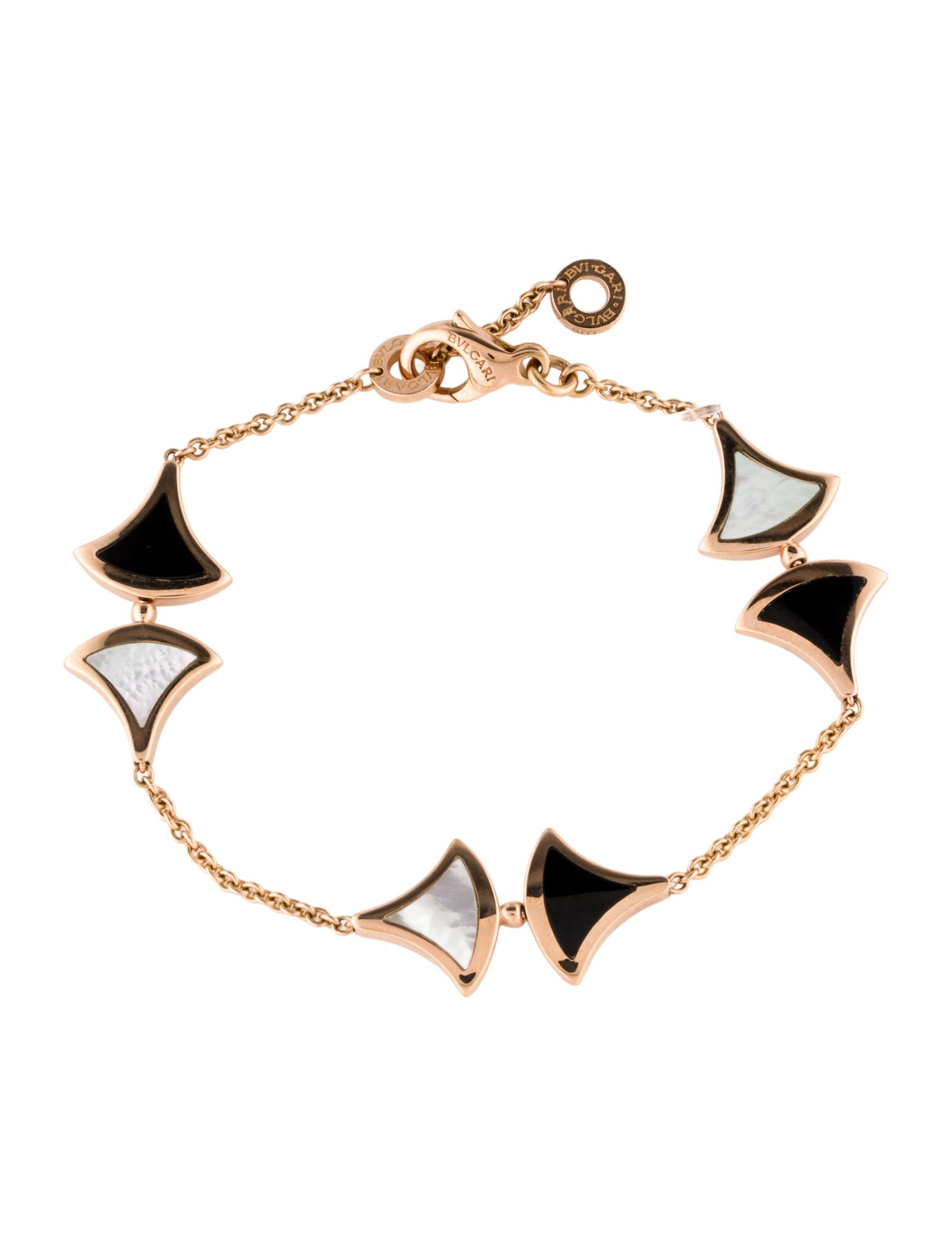 Bvlgari 18K Mother Of Pearl & Onyx Divas Dream Bracelet