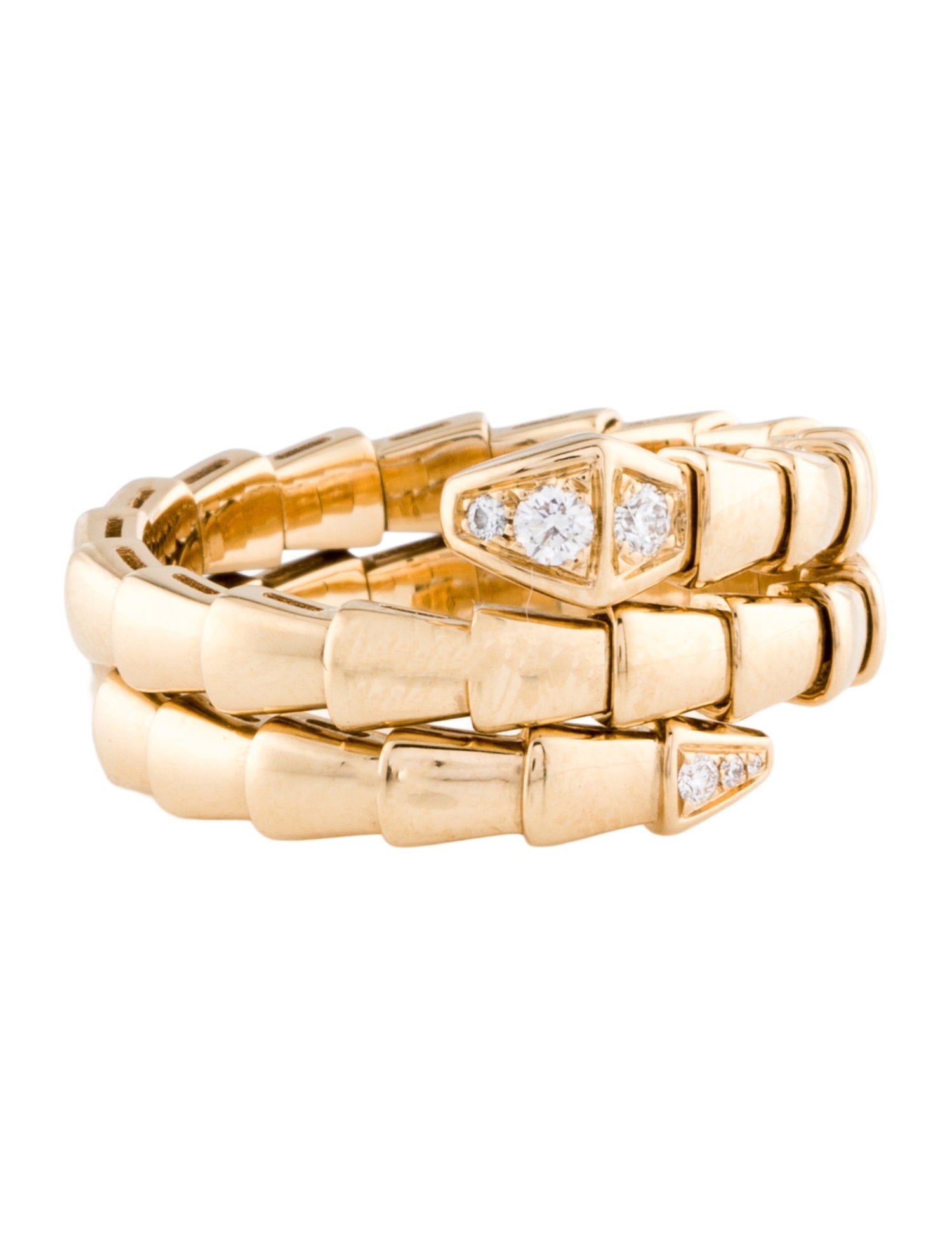 Bvlgari 18K Diamond Serpenti Viper Ring