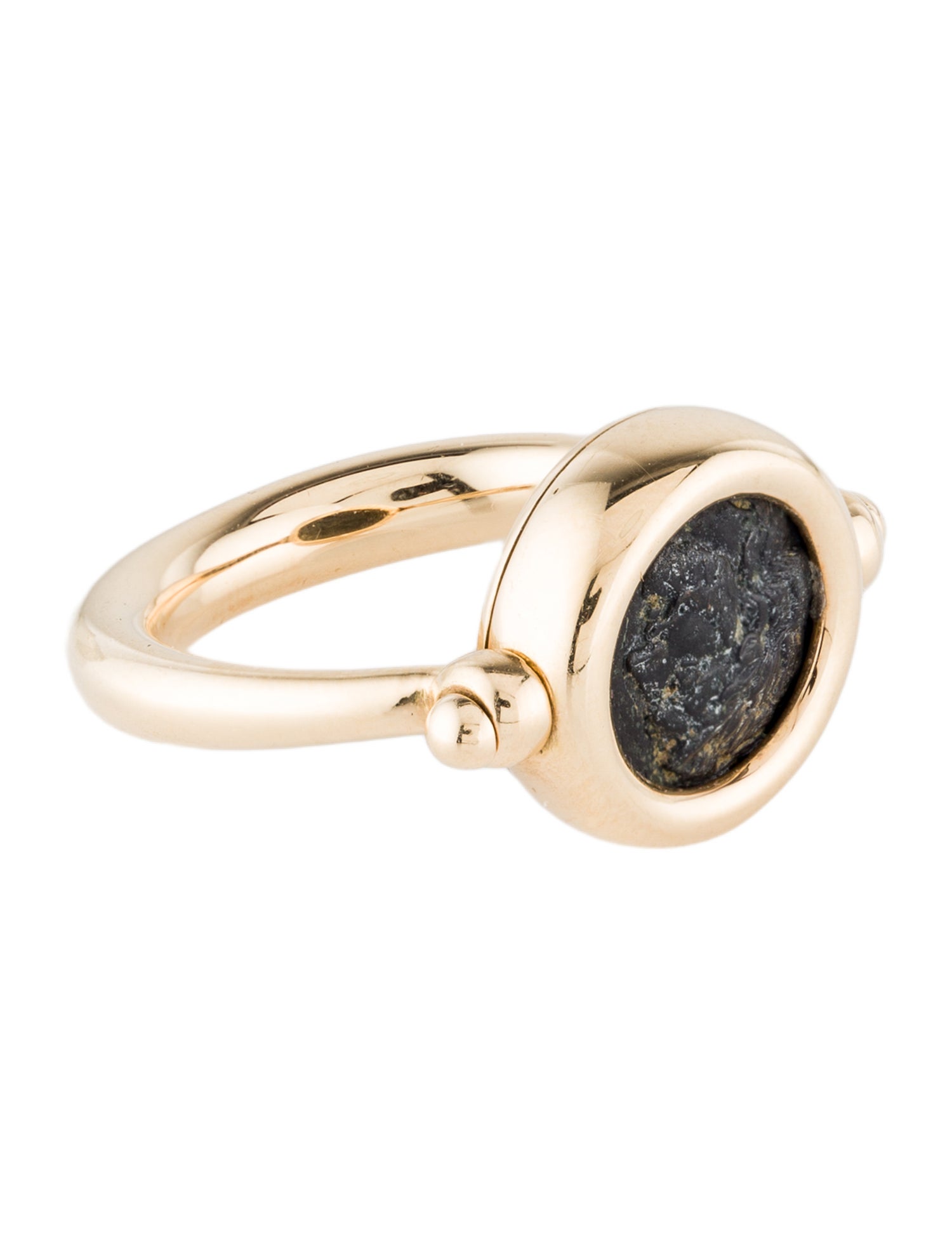 Bvlgari 18K Monete Ancient Coin Flip Ring