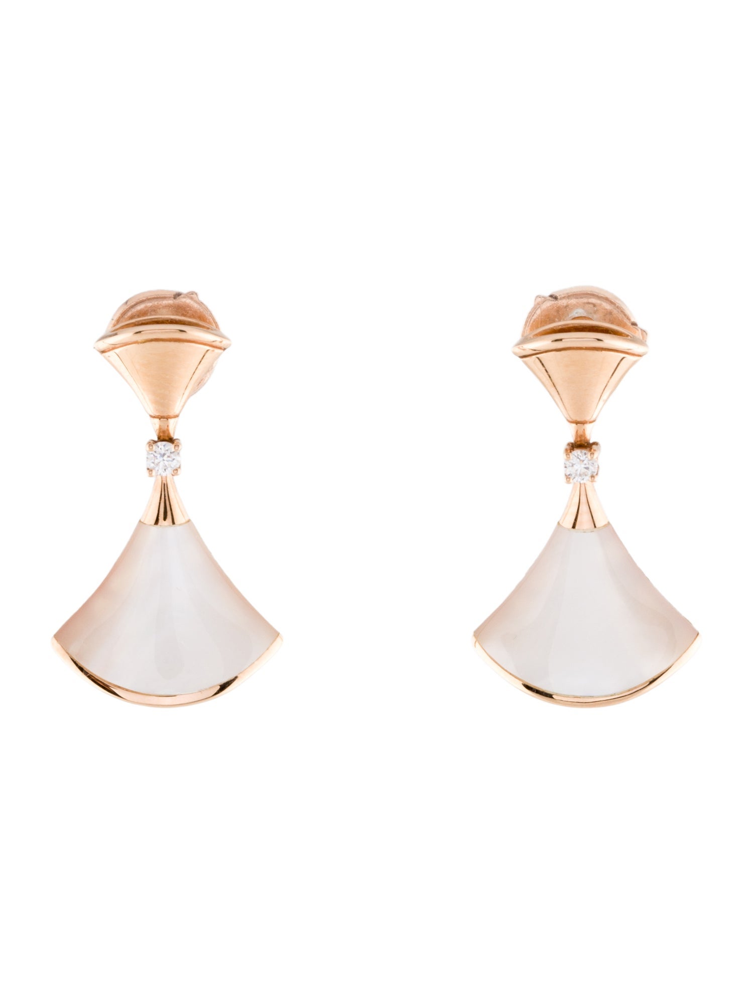 Bvlgari 18K Mother of Pearl & Diamond Divas' Dream Drop Earrings