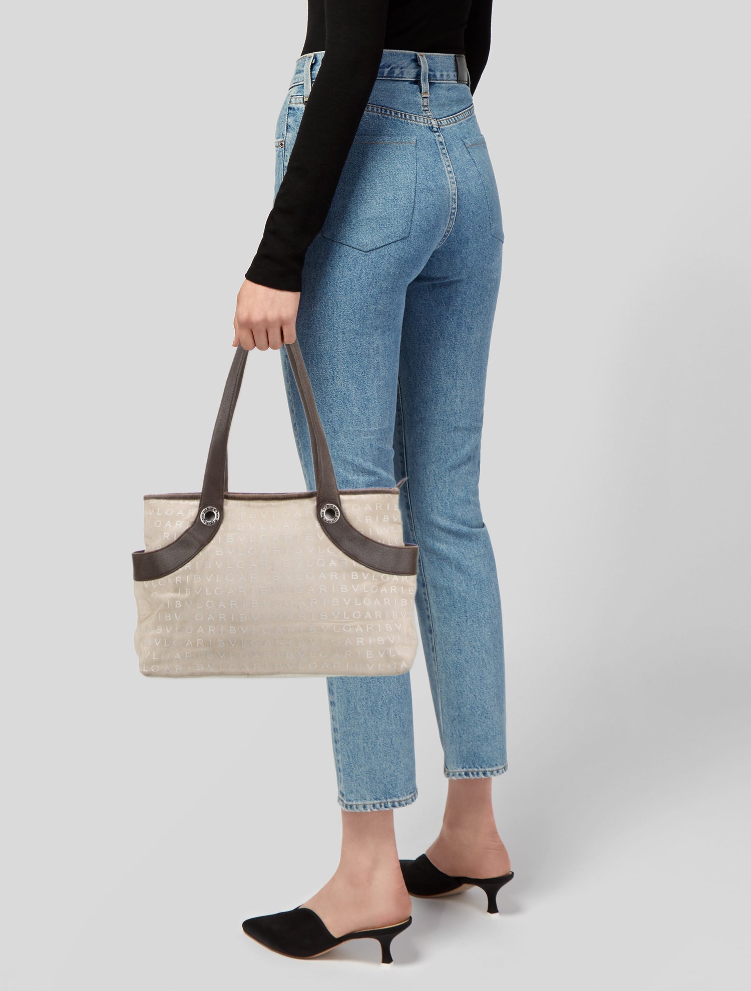 Bvlgari Canvas Shoulder Bag Vintage