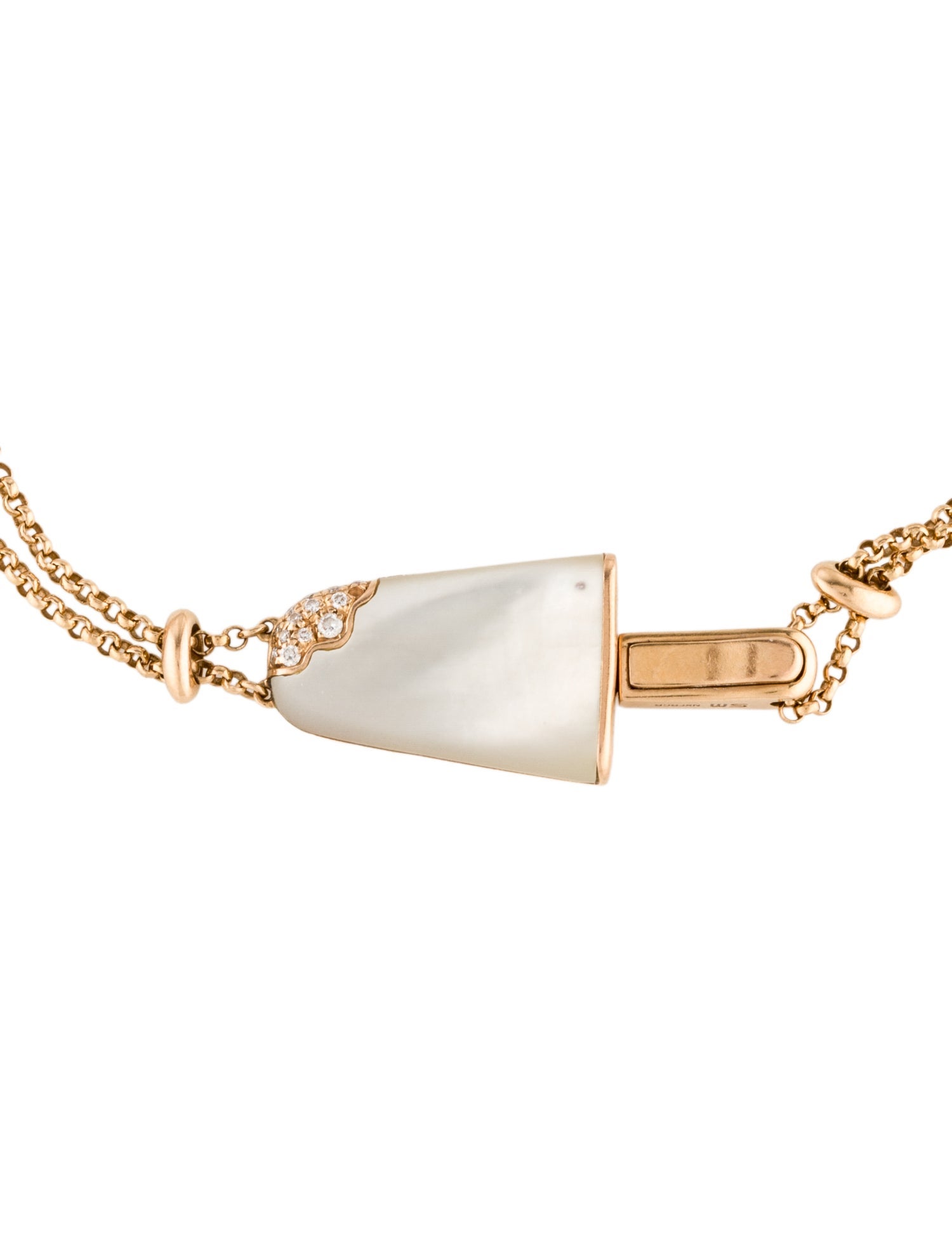 Bvlgari 18K Mother of Pearl & Diamond Gelati Bracelet