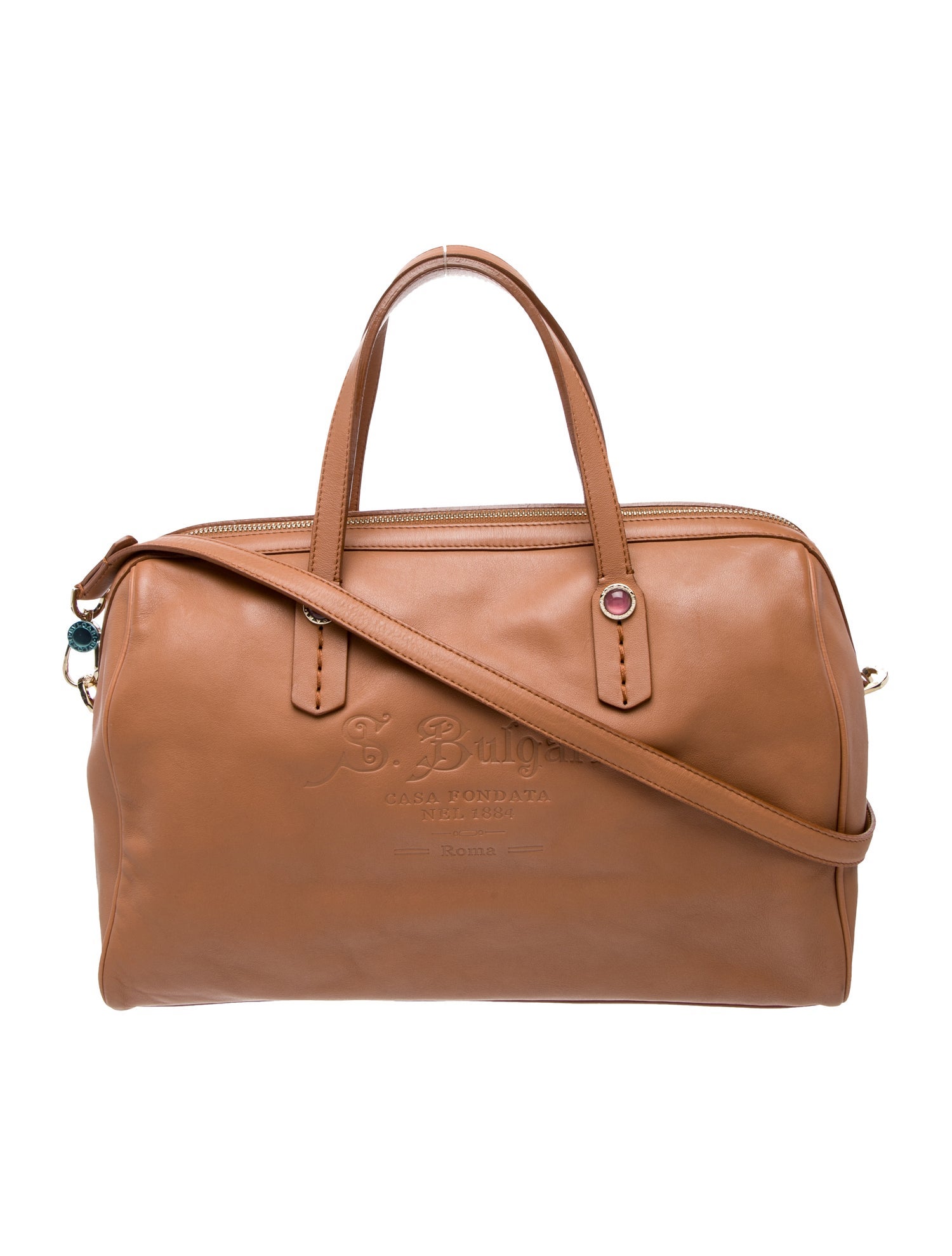 Bvlgari Leather Top Handle Bag