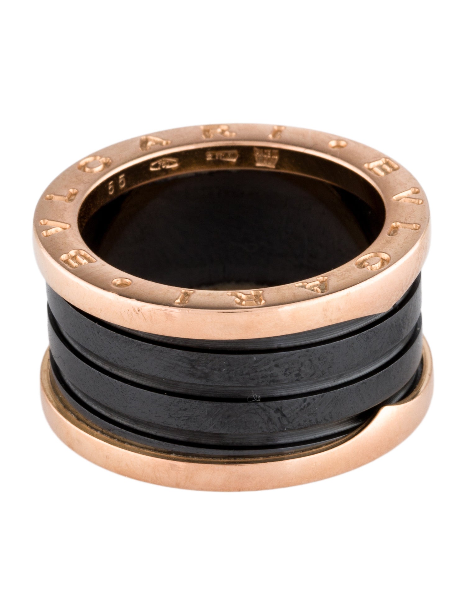 Bvlgari 18K Ceramic B.zero1 Ring