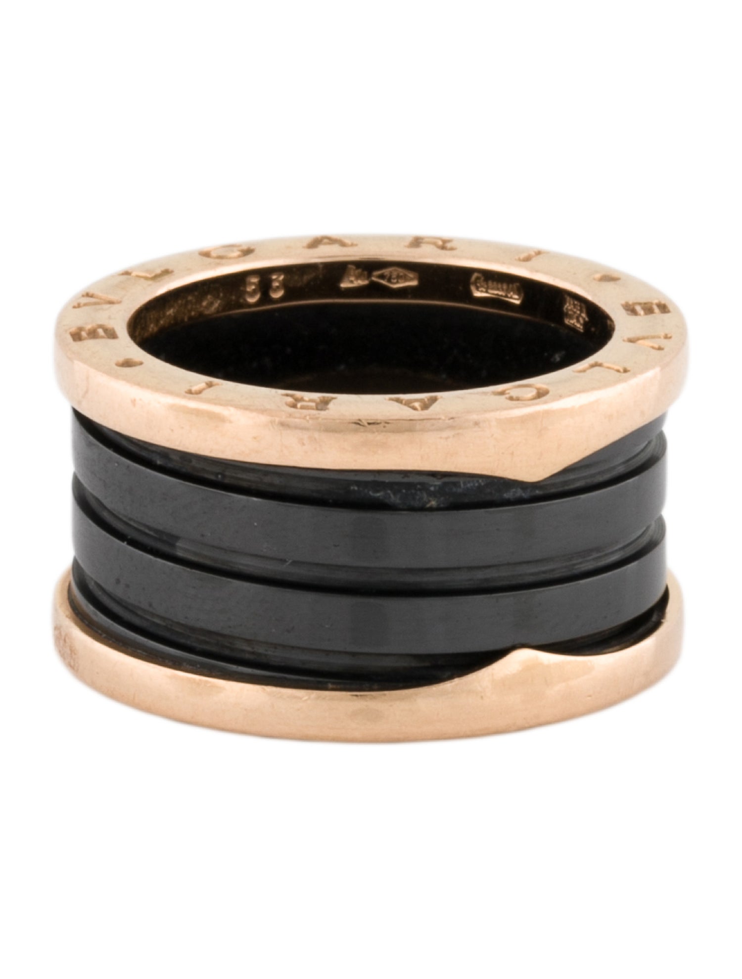 Bvlgari 18K Ceramic B.zero1 Ring