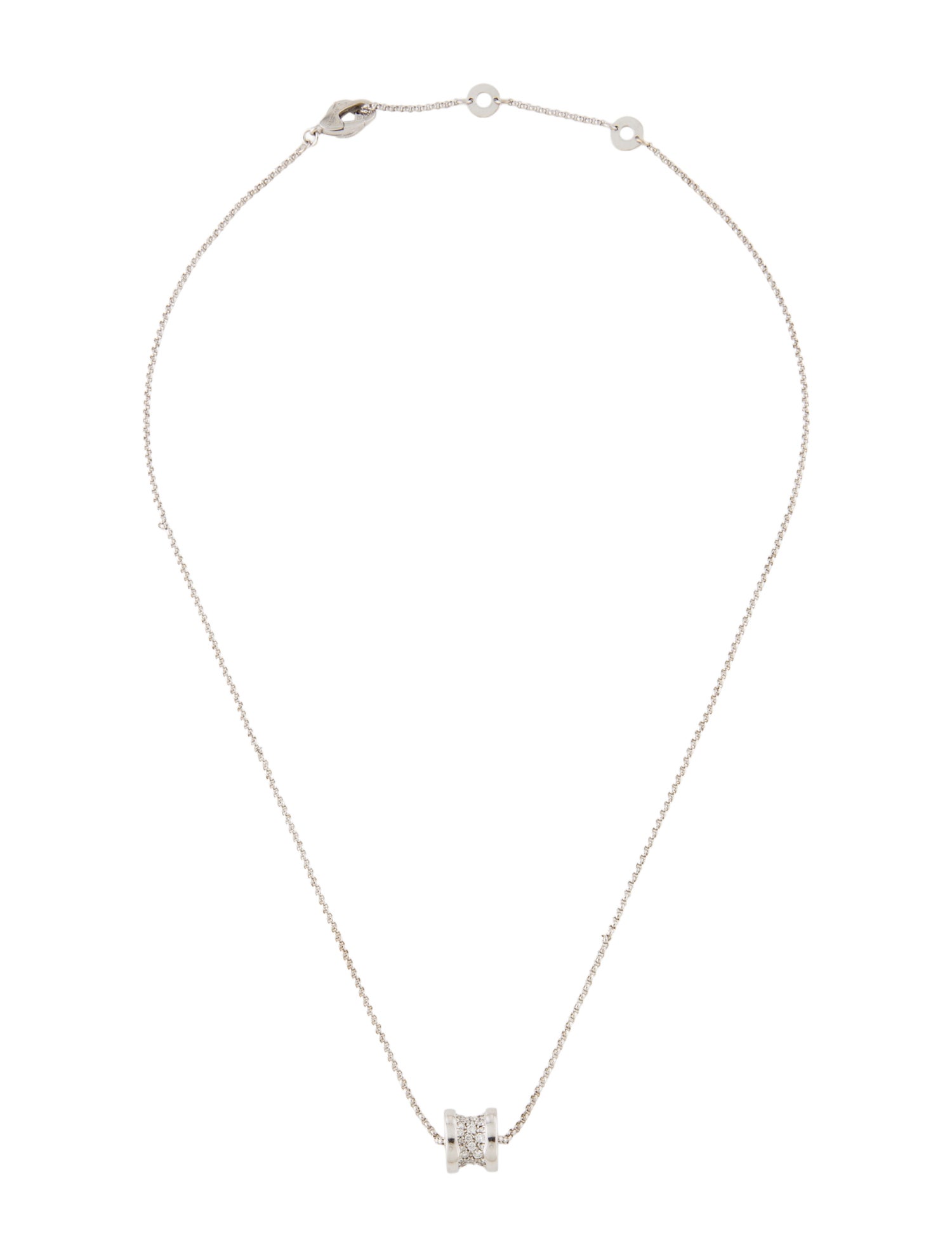 Bvlgari 18K Diamond B.zero1 Pendant Necklace